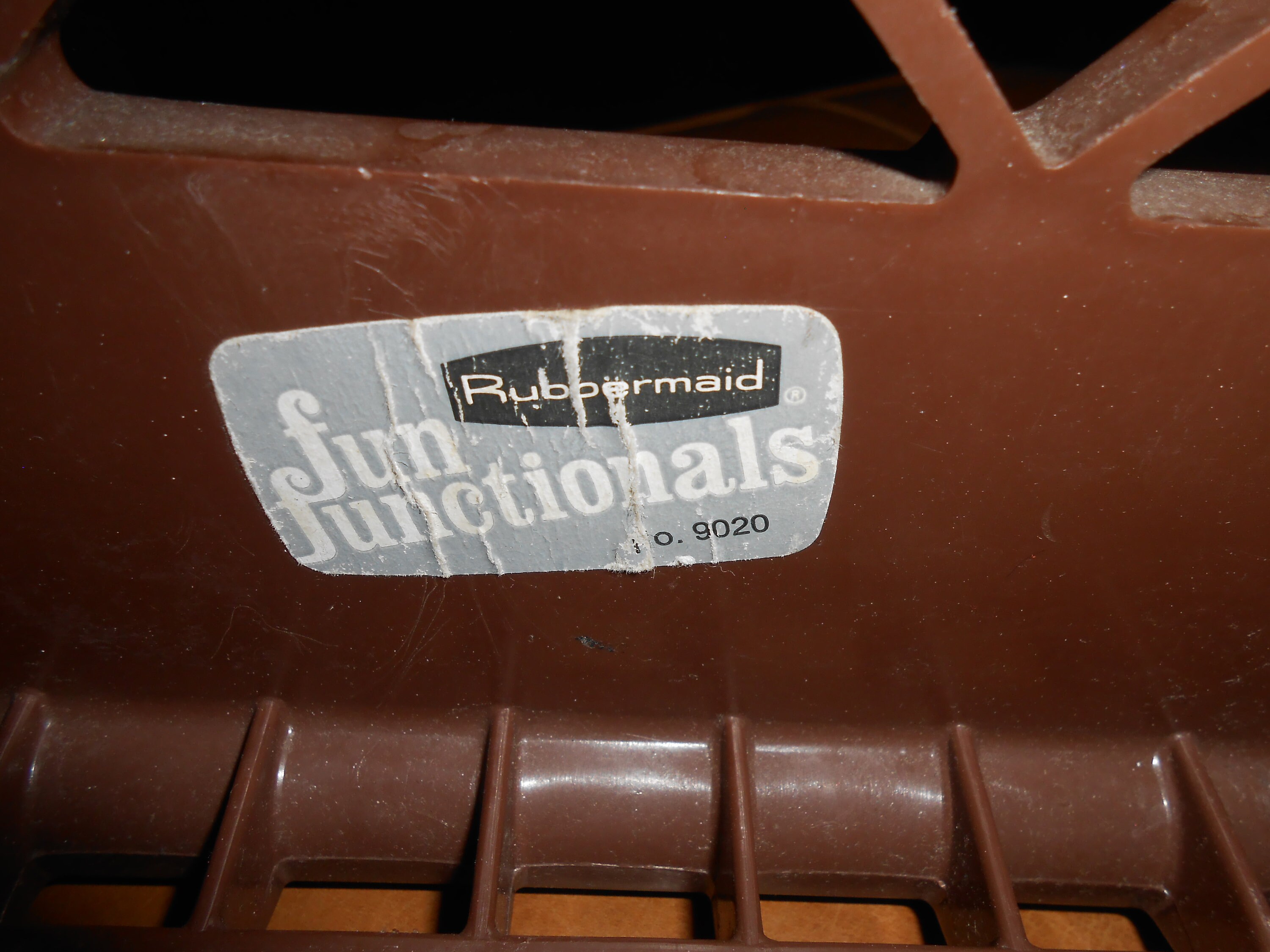 Vintage 80s Plastic Storage Milk Crate by Rubbermaid, Dorm Room