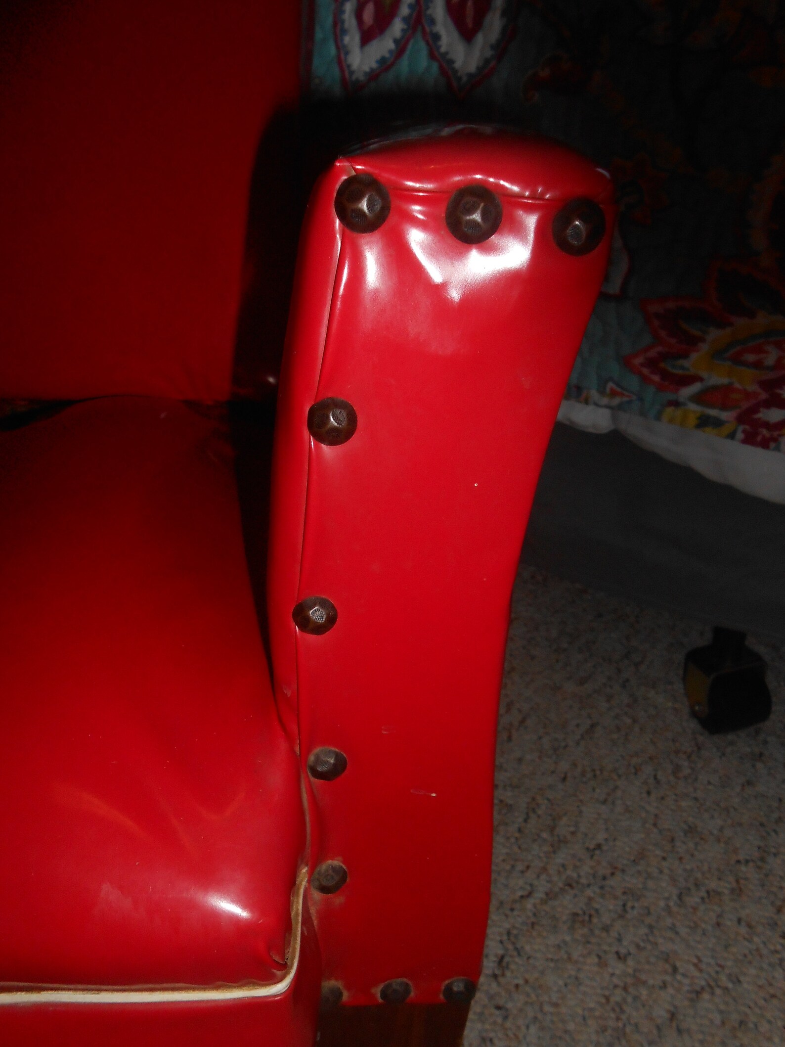 Mid Century Kids Rocker Vinyl Upholstered Vintage - Etsy