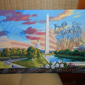 Vintage Paint by Number - Patriotic Washington