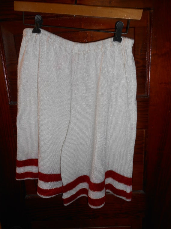 Vintage 80s knit sweater shorts, Nautical shorts,… - image 3