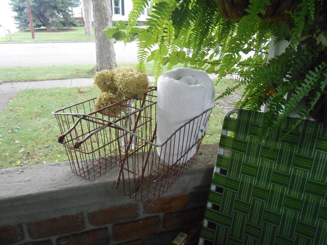 Vintage Bicycle Basket, Bicycle Basket, Vintage Bike Basket, Wire Bike
