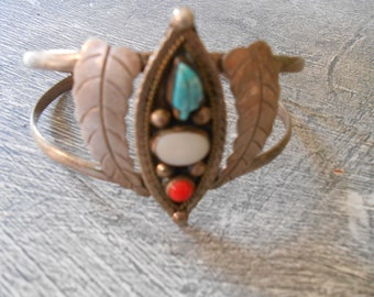 SIGNED Vintage Authentic Native America Indian Jewelry Sterling