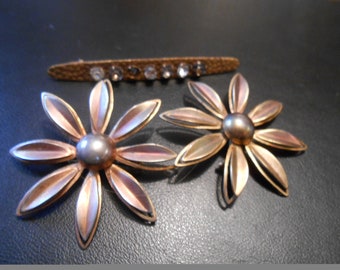 Deux broches de Marguerite et et bijou bar pin