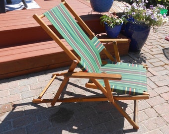 Chairish Canvas Deck Chairs For Sale Garden Furniture Cushionless