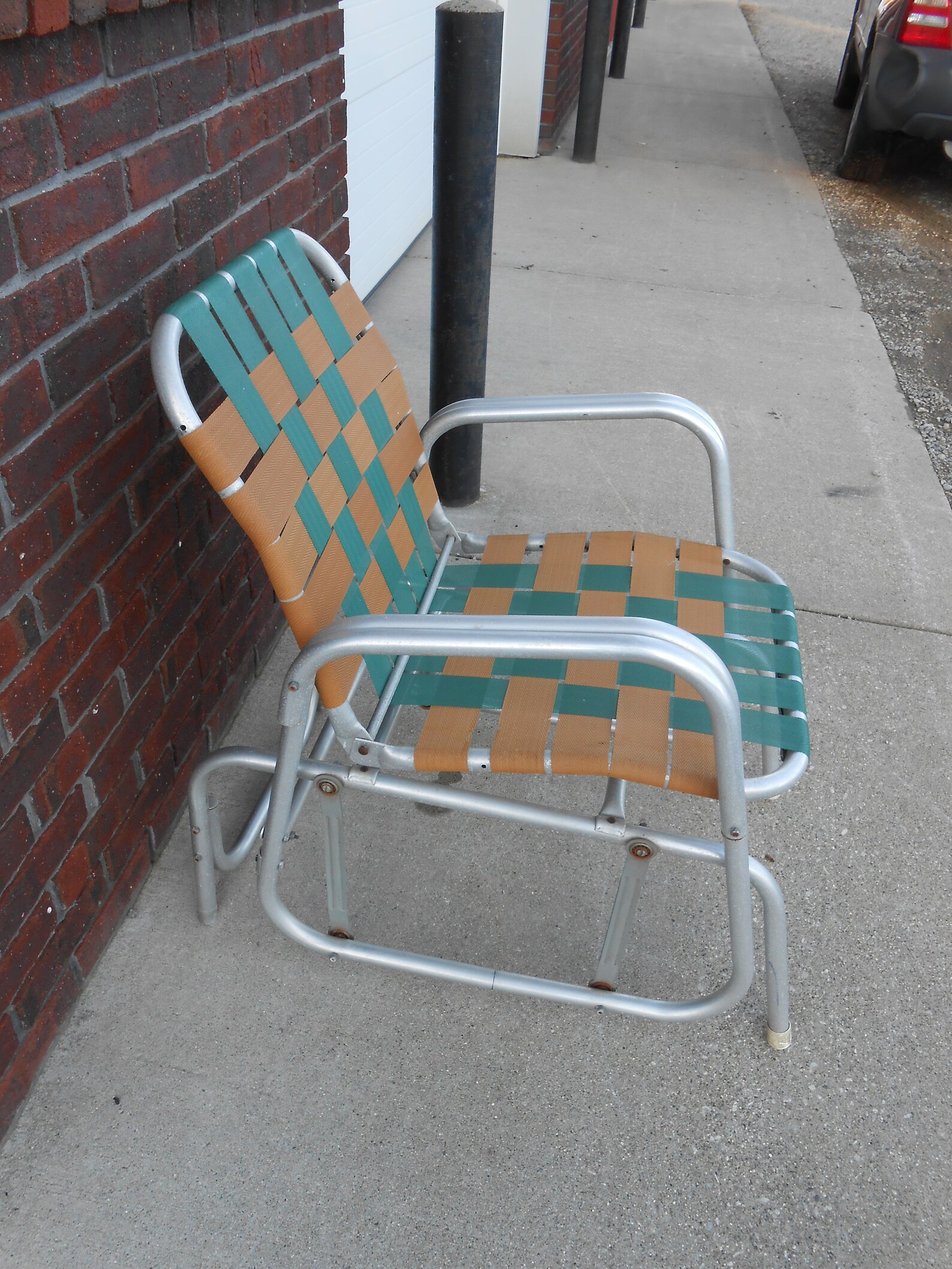 Vintage Mid Century Aluminum Glider Porch Patio Chair Etsy