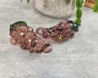 Pair of Vintage Blown Glass Grape Bunch