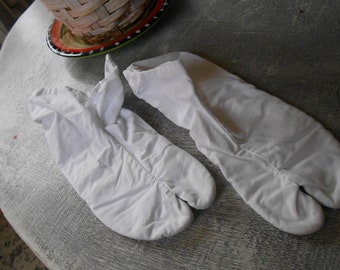 Vintage Japanese White Tabi socks,slippers,socks for kimono
