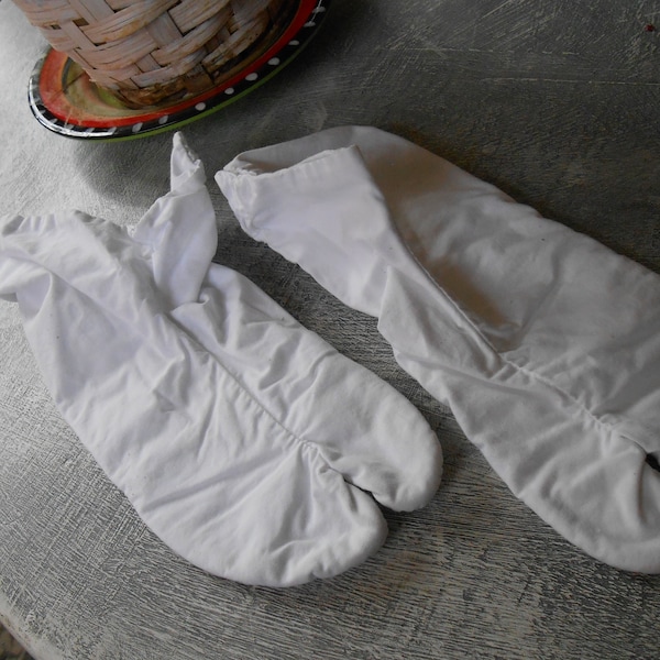 Vintage Japanese White Tabi socks,slippers,socks for kimono