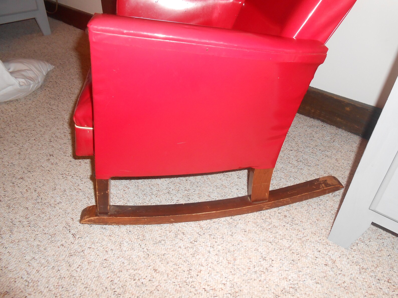 Mid Century Kids Rocker Vinyl Upholstered Vintage - Etsy