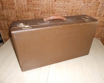 Vintage leather suitcase