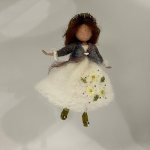 Needle felted fairy, Waldorf inspired, felted fairy, wool fairy, wool doll, gift, children room, art doll, spring fairy, doll miniature