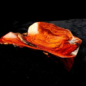 Vintage Hand Carved Teak Wood Tray with High Gloss Finish