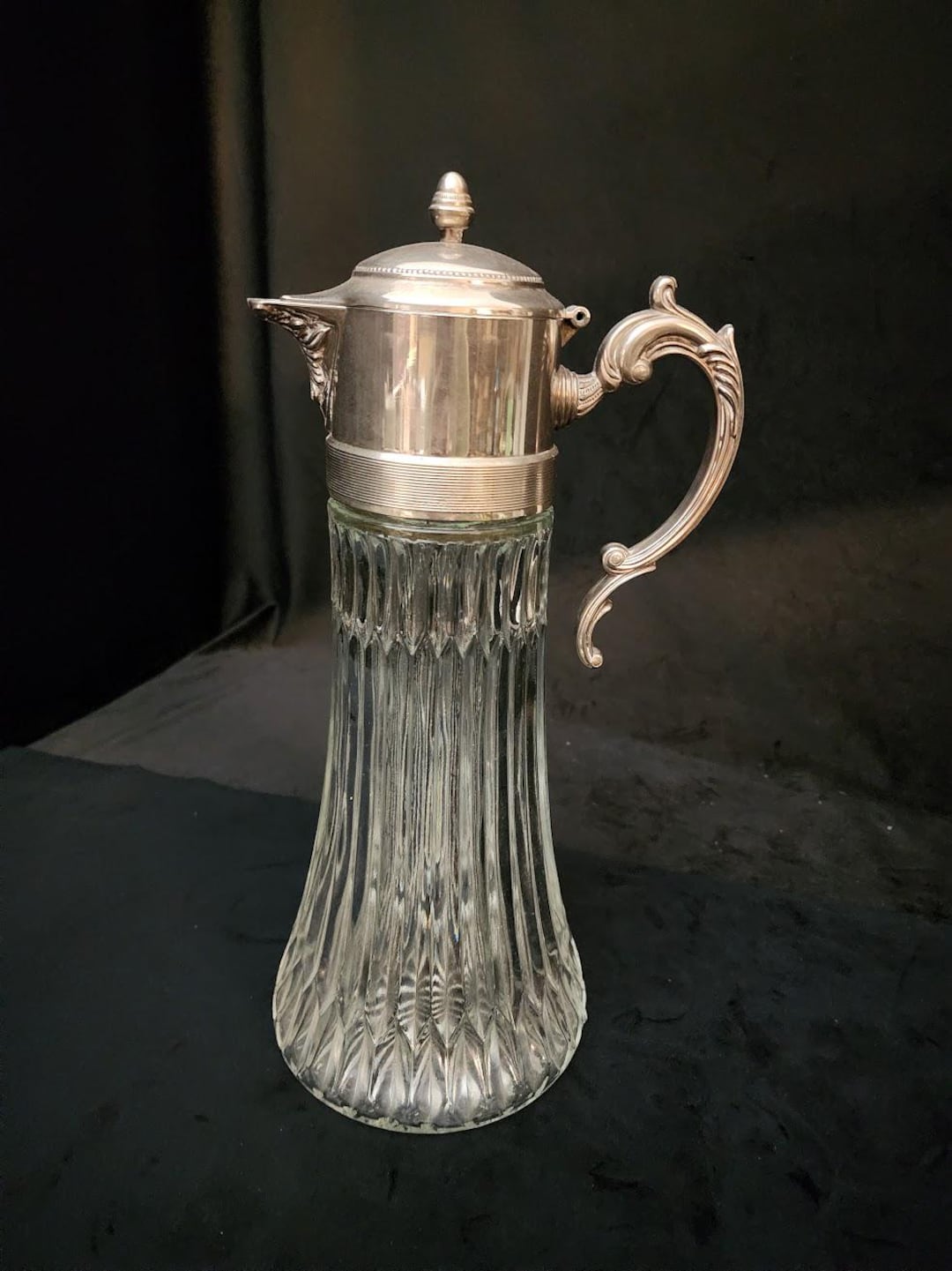 Vintage Heavy Glass Pitchernull