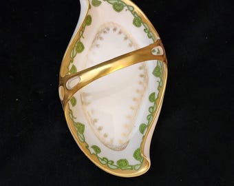 Antique Art Nouveau A & D Limoges France Hand Painted Porcelain Bridal Basket