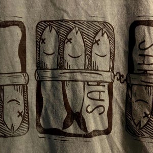Linoprint Sardine Tank top