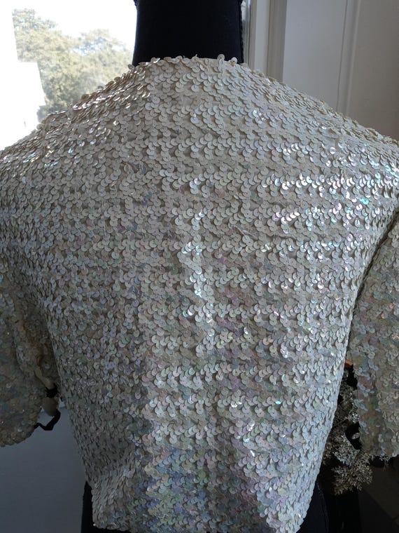 Sequins Jacket Handwork Clothing Full Sequins Ves… - image 3