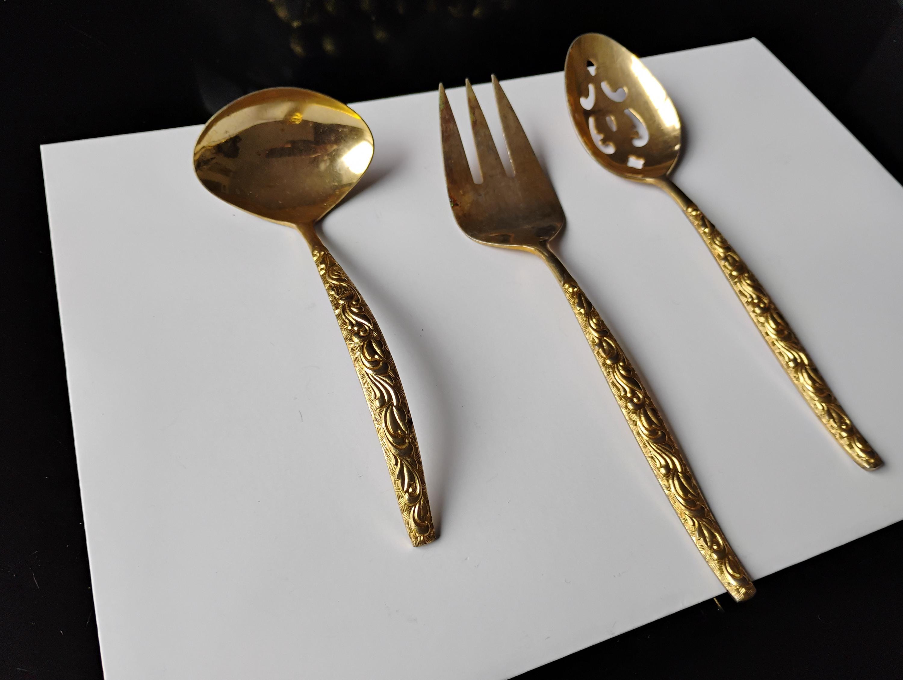 Gold Stainless Steel Japan Flatware Set - Etsy