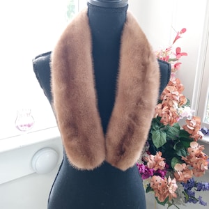 Brown Fur Collar Vintage Fur Collar Fur Scarf Wrap 34 Inch Collar Fur Rare Find Vintage High Fashion Women&#39;s Fur Collar Women Accessories