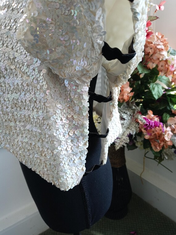 Sequins Jacket Handwork Clothing Full Sequins Ves… - image 6