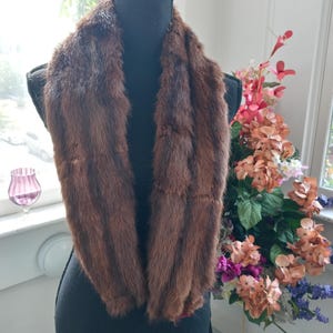Mink Fur Collar Vintage Mink Collar Fur Scarf 43 Inch Collar Fur Wrap Rare Find Vintage Fashion Womens Fur Collar Women Fur Accessories