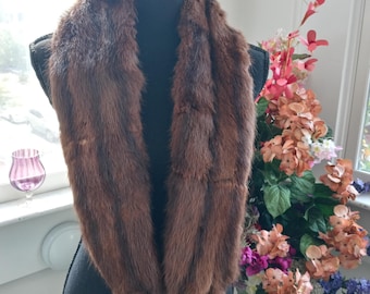 Mink Fur Collar Vintage Mink Collar Fur Scarf 43 Inch Collar Fur Wrap Rare Find Vintage Fashion Womens Fur Collar Women Fur Accessories