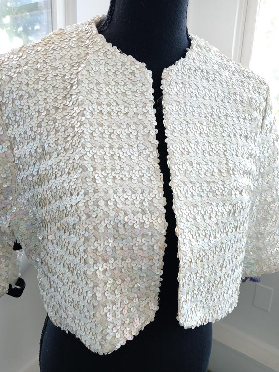 Sequins Jacket Handwork Clothing Full Sequins Ves… - image 7