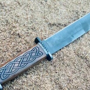 Hand Forged Viking Seax Knife - Unique Personalized Medieval Blade as a Gift