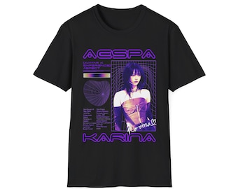 Aespa Karina レトロ 90 年代 ブートレッグ T シャツ - Aespa シャツ