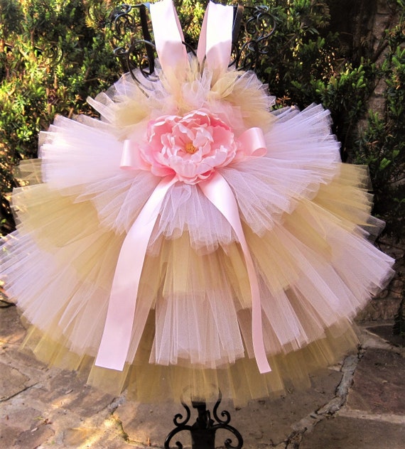 pink and gold tutu dress