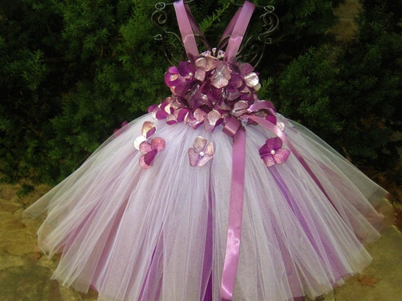 aubergine flower girl dresses