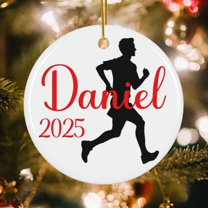 Runner Ornament Gift for Runner, Personalized Running Ornament, Cross Country Ornament, Boy Runner, Marathon Ornament, Half Marathon 2025