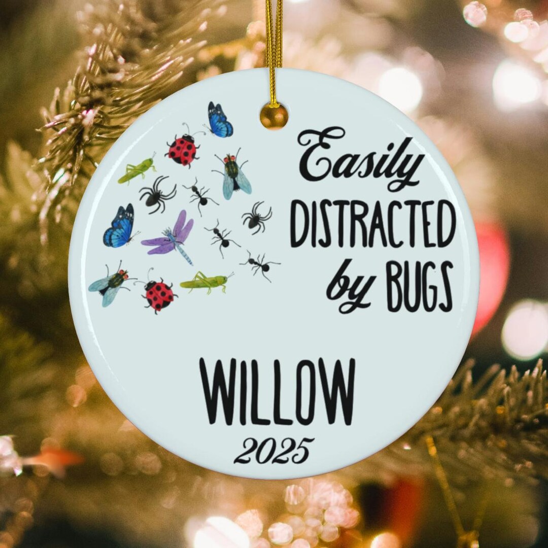 Personalized Bug Christmas Ornament Cute Bug Ornament for Boy or