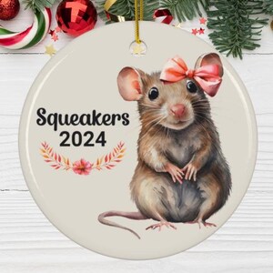 Rat Ornament - Personalized Pet Rat Ornament - Gift for Rat Lover - Cute Rat ornament - Life is Better With Rats - Mouse Ornament, Pet Mouse