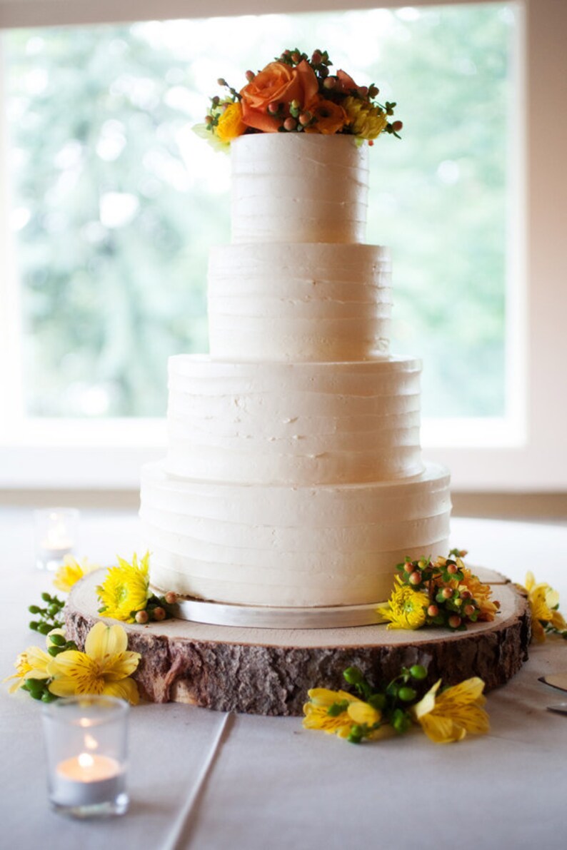 18 Rustic Wood Tree Slice Wedding Cake Base Or Cupcake Stand For Your Country Chic Event And Party