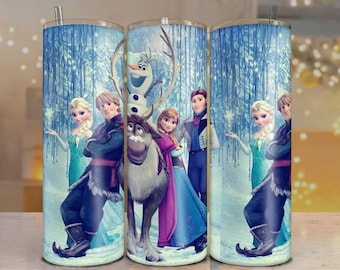 Frozen Winter Magic degital design 20oz tumbler wrap sublimation jpg print