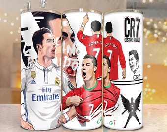 Vaso de sublimación de 20 oz con diseño de Ronaldo, diseño digital, impresión en formato jpg