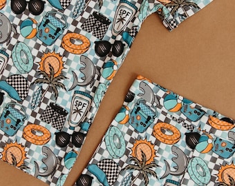 Conjunto de shorts de bambú para surf de verano