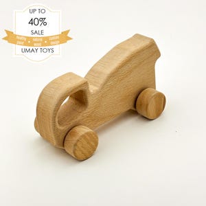 Personalized Wooden Mixer Toy - Montessori Sensory Toddler Toy, Custom Wooden Toy Cars, Collect Busy Puzzle Cars, Baby Boy Girl Gift