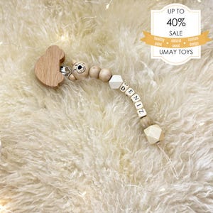 Unique Personalized Baby Shower Gift - Boho Binky Clip Holder, Personalized Boho Binky Clip - Custom Baby Shower Gift