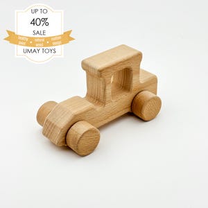 Personalized Wooden Grader Toy for Toddler, Montessori Sensory Car Set, Custom Busy Puzzle Vehicle for Toddler, Handmade Wooden Toy Cars Set