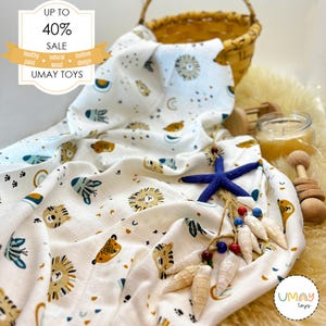 Muslin Baby Blankets, Organic Soft Muslin Swaddle Wraps for Newborns  Breathable Comfort for Baby Showers, Ideal Gifts for Newborns