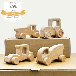Custom Busy Puzzle Vehicle for Toddler, Handmade Wooden Car Set, Toddler Wooden Toy Cars Set, Personalized Montessori Sensory Vehicles