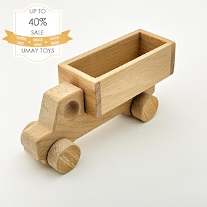Custom Wooden Toy Cars Set for Toddlers, Montessori Busy Puzzle Cars, Handmade Wooden Truck Toy for Kids, Customizable Sensory Toy