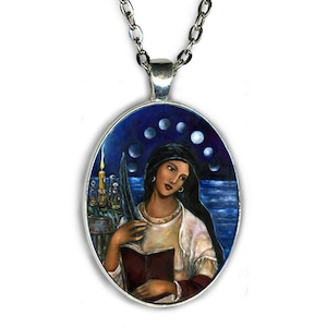 MARY MAGDALENE PENDANT, Divine Feminine Art Jewelry, Christian Mystic, Divine Feminine Jewelry, Sacred Art Necklace, Goddess Amulet,