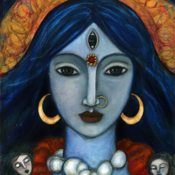 Goddess Kali Art Print, Hindu Goddess Kali Wall Art, Goddess Kali art decor, Kali Maa Art Aprint, Hindu Goddess Art Print Reproduction