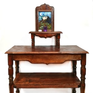 Goddess Altar Table, Handmade Wooden Custom made Altar, Sacred Space for Ritual