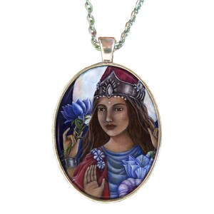 Goddess Lakshmi necklace, Hindu goddess of  Wealth and Prosperity, Sacred Feminine pendant, Statement necklace, Divine Feminine charm