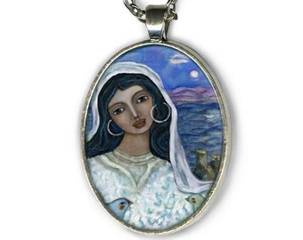 Mary Magdalene Pendant- Courage and Compassion, Goddess Jewelry - Inspirational Gift -  Spiritual Gift - women's statement jewelry