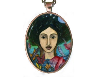 Gaia, gioielli della Madre Terra, ciondolo pagano, collana femminile sacra, gioielli della Dea, gioielli sacri