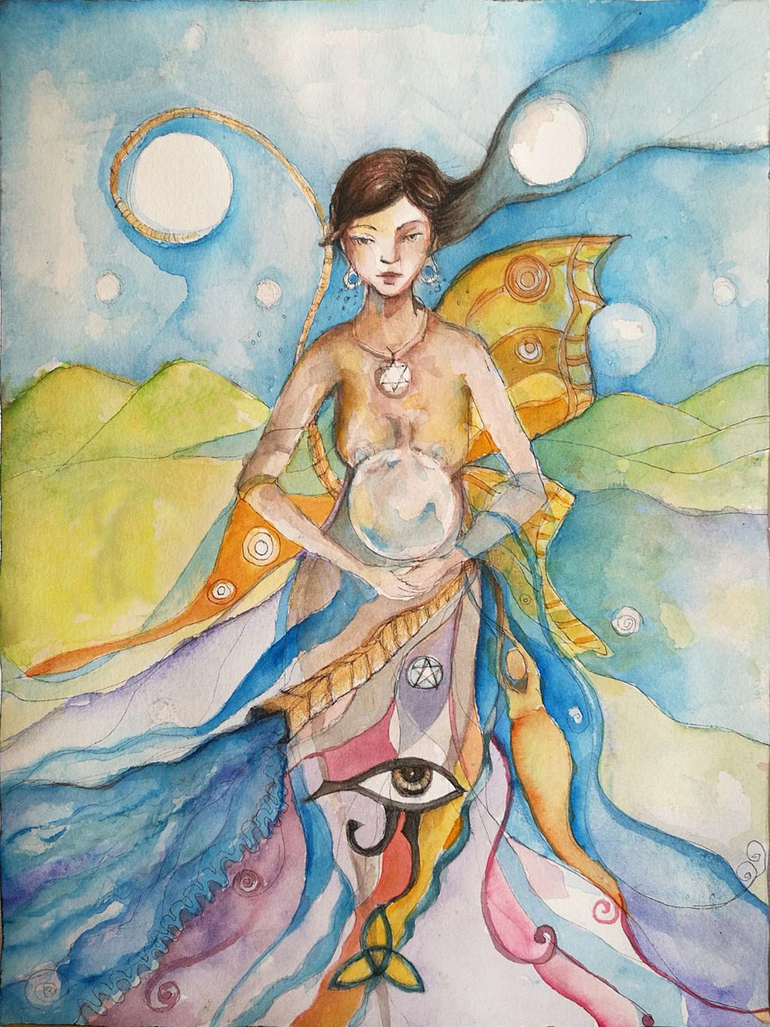 Priestess of Divination Print on Canvas Goddess Altar Decor - Etsy